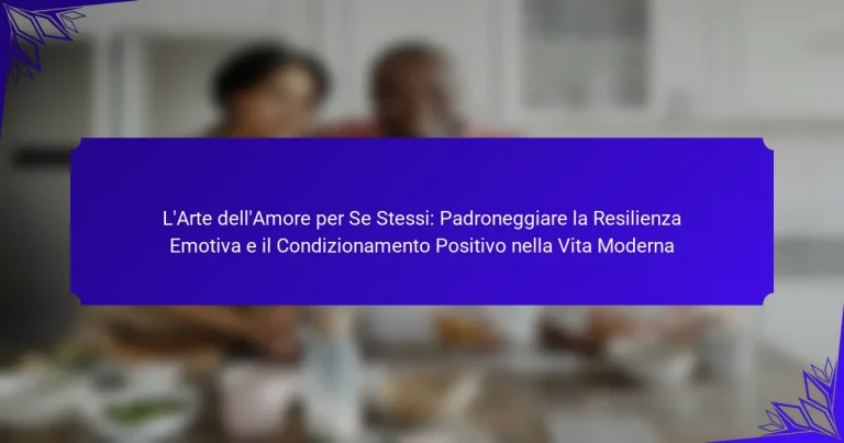 L’Arte dell’Amore per Se Stessi: Padroneggiare la Resilienza Emotiva e il Condizionamento Positivo nella Vita Moderna